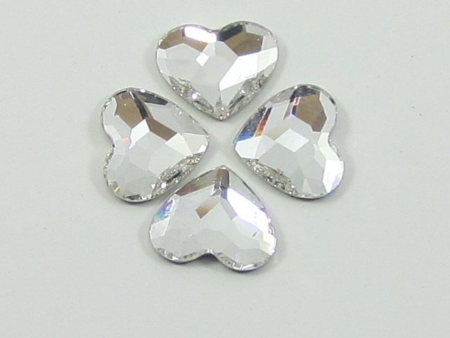 12 pcs. HEART 6mm CRYSTAL FLATBACK European Rhinestones